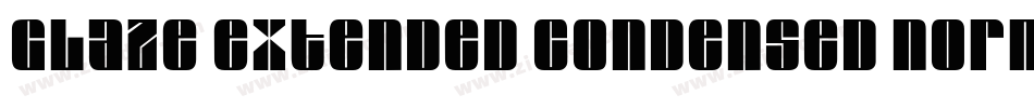 Glaze Extended Condensed Normal字体转换